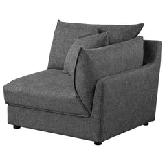 Sasha Black 6 Pc Sectional - furniture place usa
