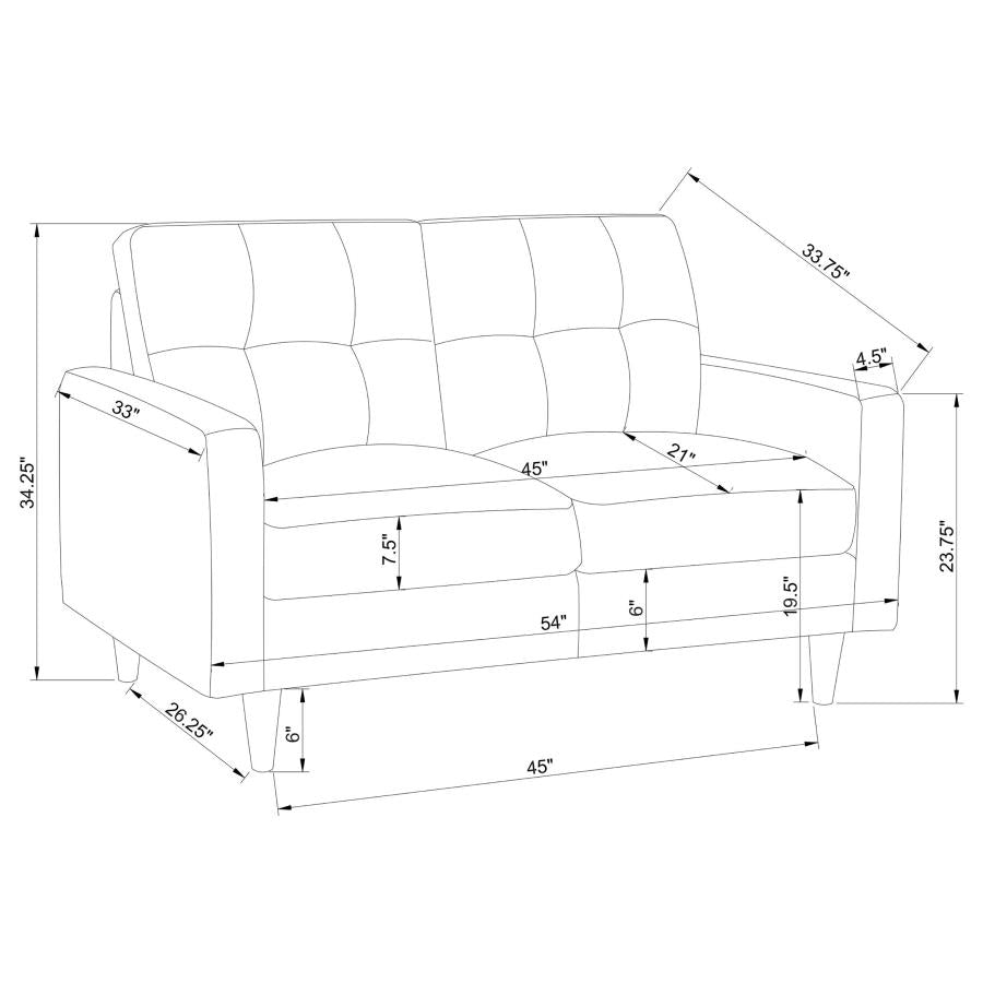 Watsonville Grey Loveseat - furniture place usa