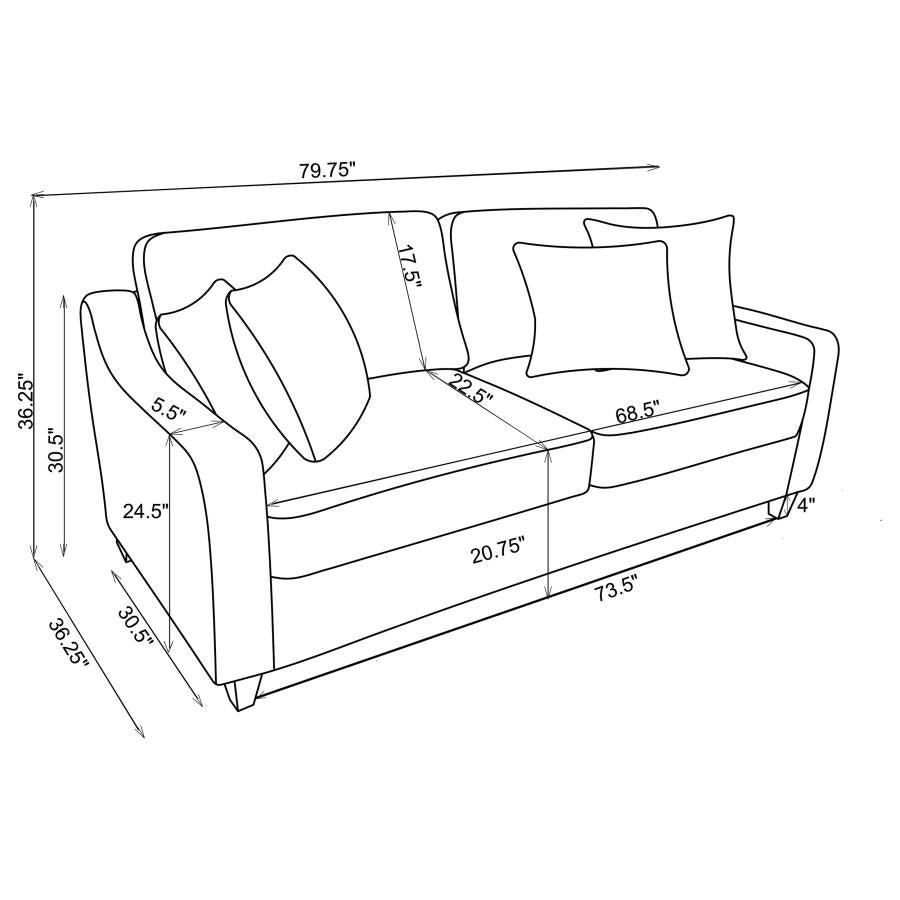 Christine Beige Sofa - furniture place usa