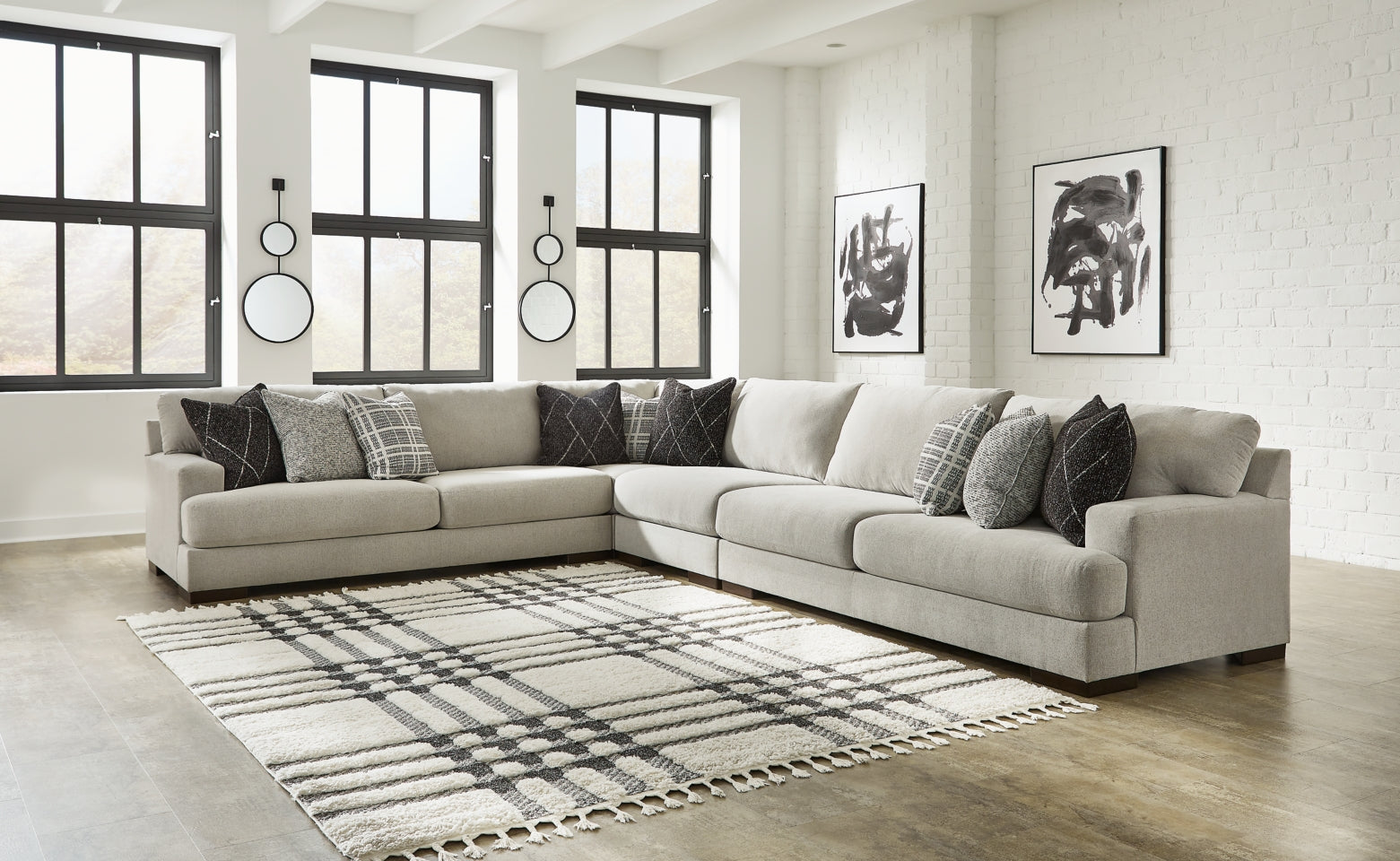 Artsie 4-Piece Sectional with Ottoman - furniture place usa