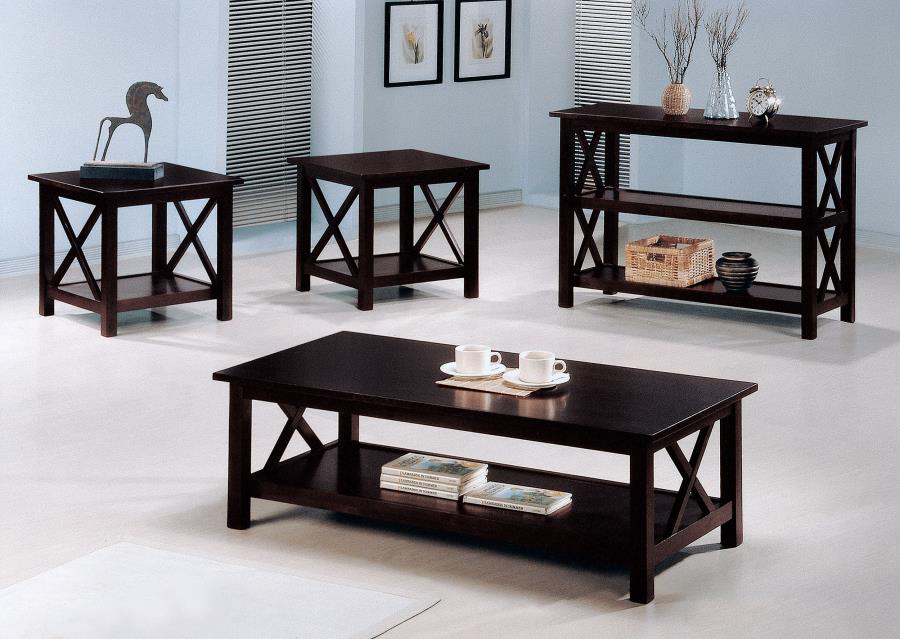 Rachelle Brown 3 Pc Coffee Table Set - furniture place usa