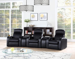 Cyrus Black 5 Pc Theater Seating (3r) - furniture place usa