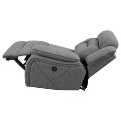 Higgins Grey Raf Power Recliner - furniture place usa