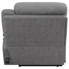 Higgins Grey Raf Power Recliner - furniture place usa