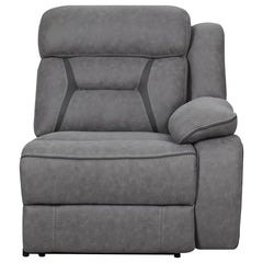 Higgins Grey Raf Power Recliner - furniture place usa
