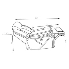 Higgins Grey Raf Power Recliner - furniture place usa