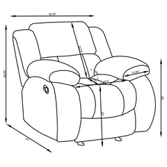 Weissman Grey Glider Recliner - furniture place usa