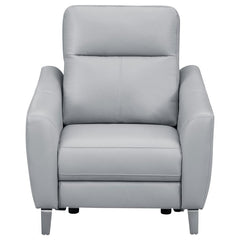 Derek Grey Power Recliner - furniture place usa
