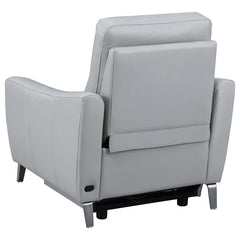 Derek Grey Power Recliner - furniture place usa
