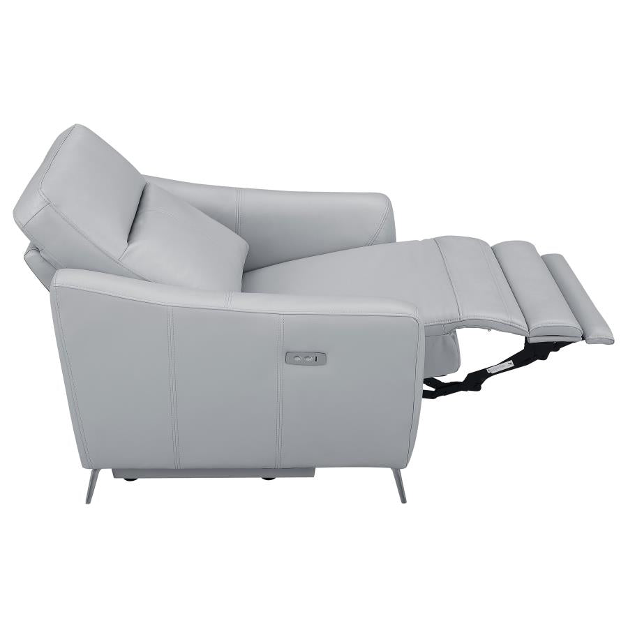 Derek Grey Power Recliner - furniture place usa