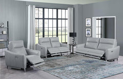 Derek Grey Power Recliner - furniture place usa
