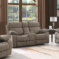 Myleene Brown Glider Loveseat - furniture place usa