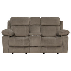 Myleene Brown Glider Loveseat - furniture place usa