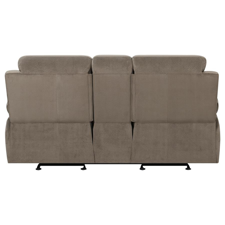Myleene Brown Glider Loveseat - furniture place usa