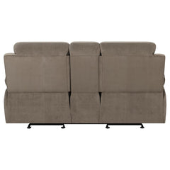 Myleene Brown Glider Loveseat - furniture place usa