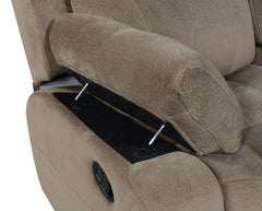 Myleene Brown Glider Loveseat - furniture place usa