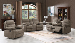 Myleene Brown Glider Loveseat - furniture place usa