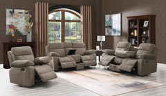 Myleene Brown Glider Loveseat - furniture place usa