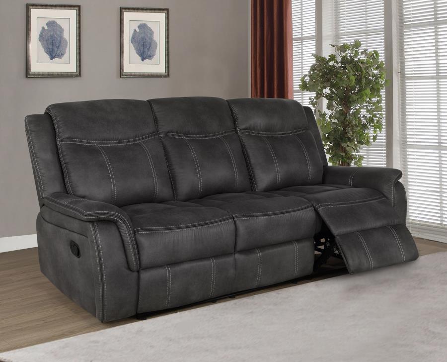 Lawrence Black 3 Pc Motion Sofa Set - furniture place usa