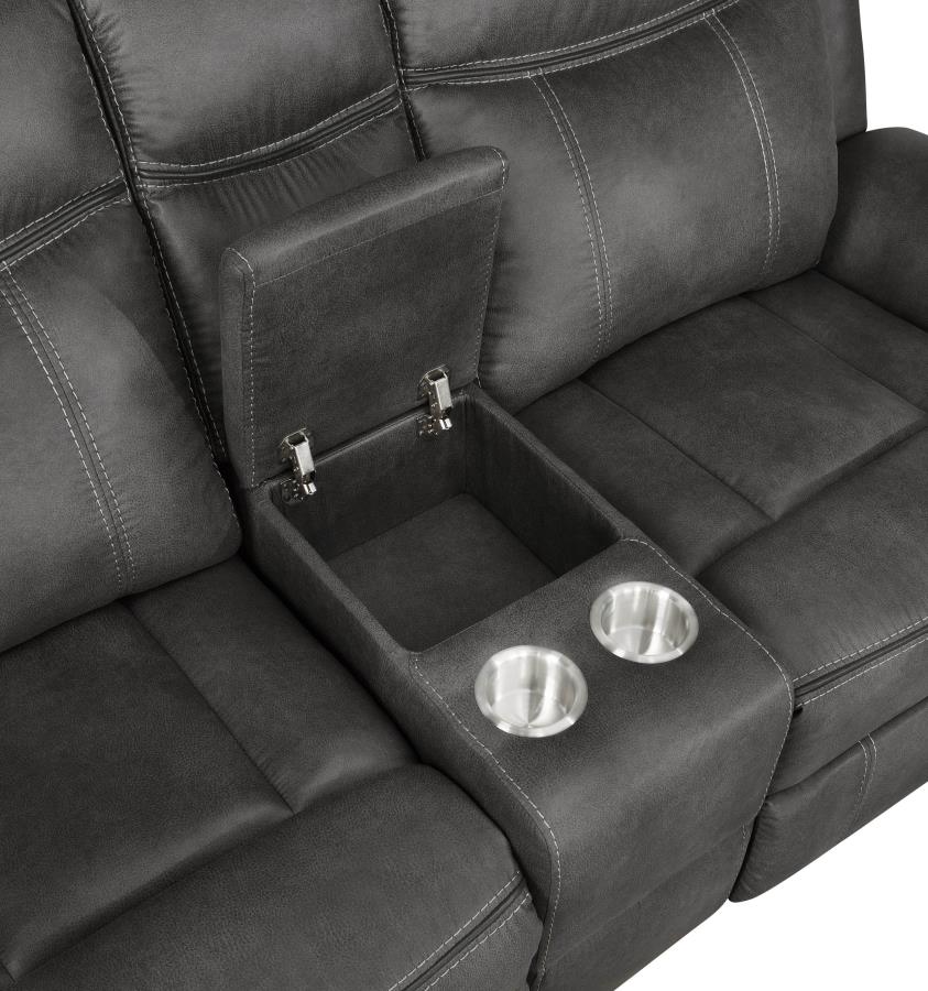 Lawrence Black 3 Pc Motion Sofa Set - furniture place usa