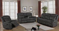 Lawrence Black Motion Loveseat - furniture place usa