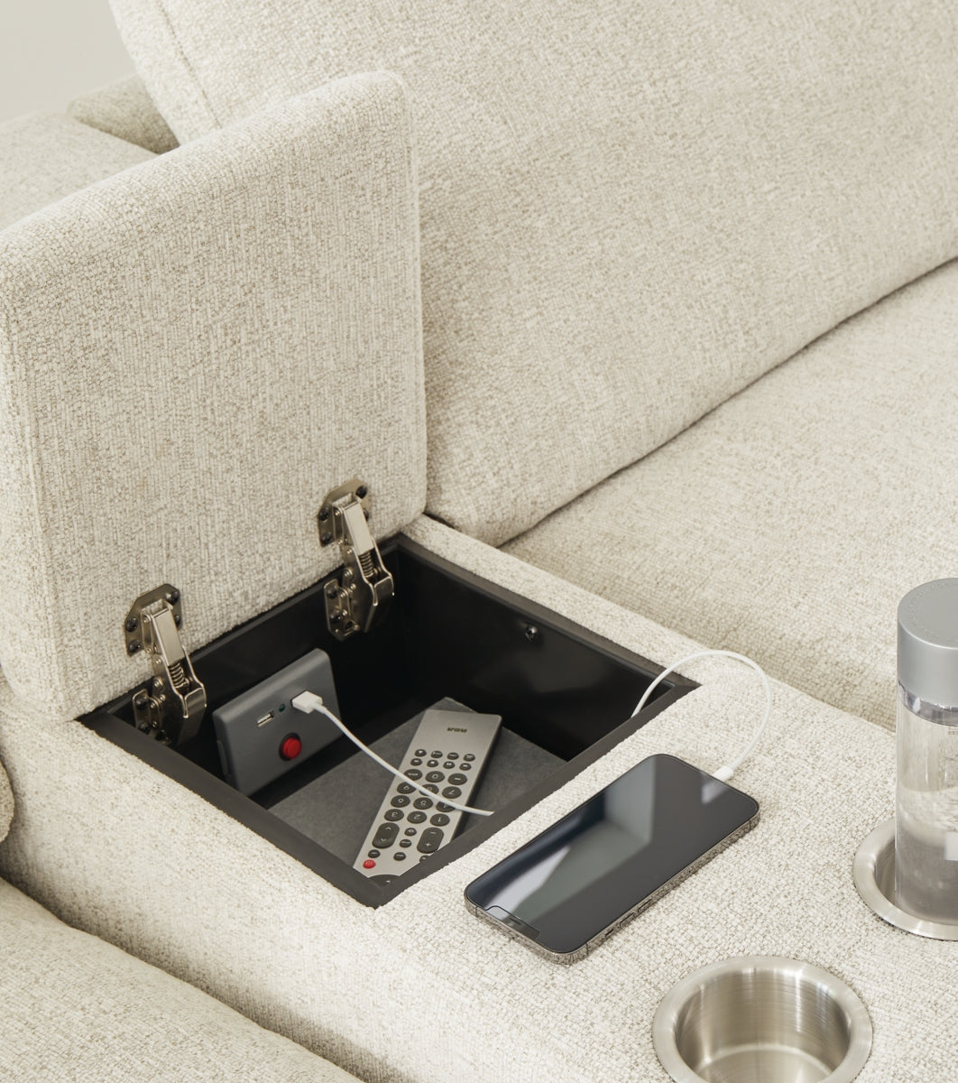 Hartsdale 6-Piece Reclining Sectional with Console - furniture place usa