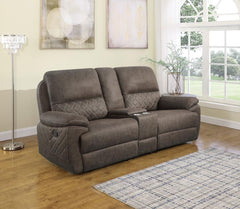 Variel Brown Motion Loveseat - furniture place usa