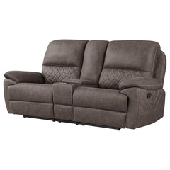 Variel Brown Motion Loveseat - furniture place usa