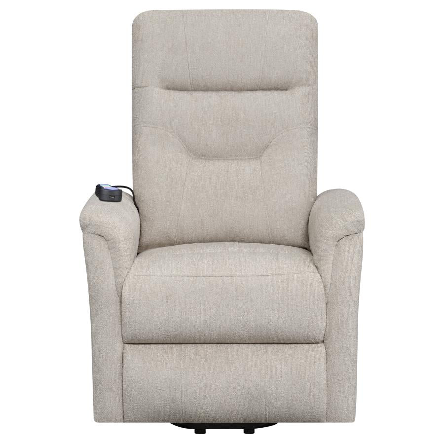 Henrietta Beige Power Lift Massage Chair - furniture place usa