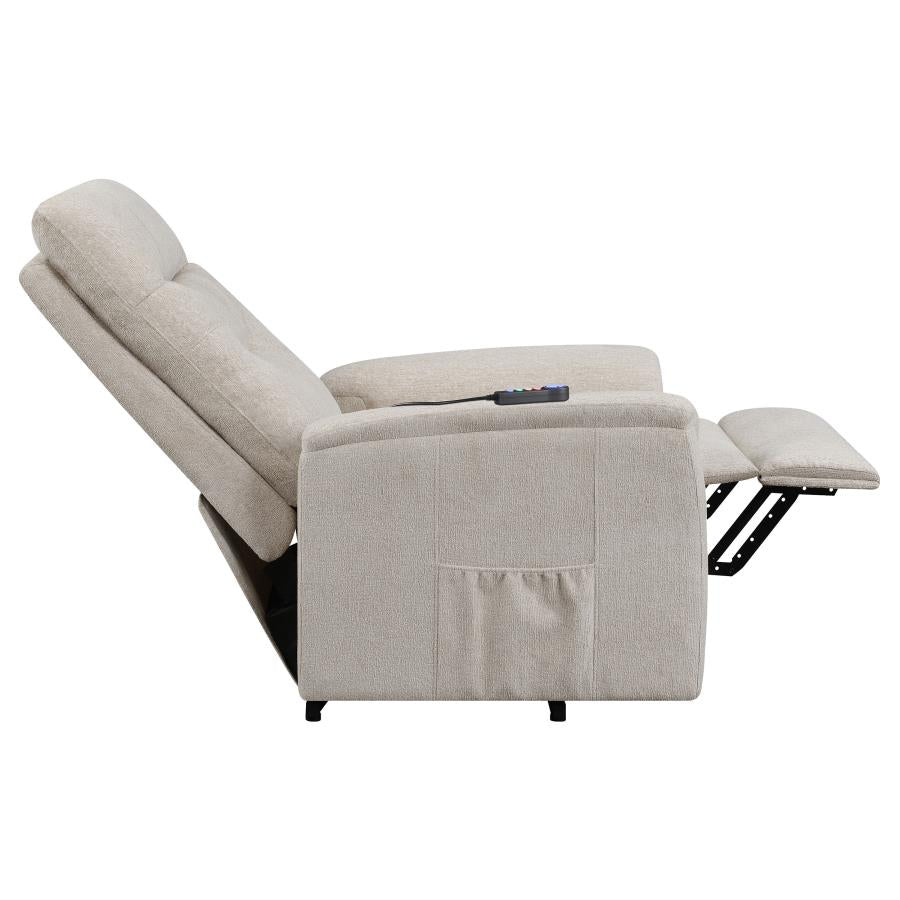 Henrietta Beige Power Lift Massage Chair - furniture place usa