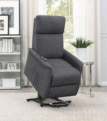 Herrera Grey Power Lift Massage Chair - furniture place usa