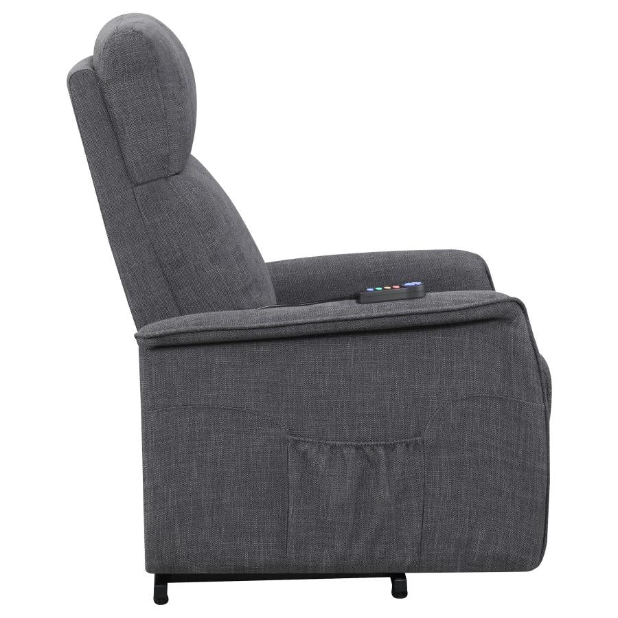 Herrera Grey Power Lift Massage Chair - furniture place usa