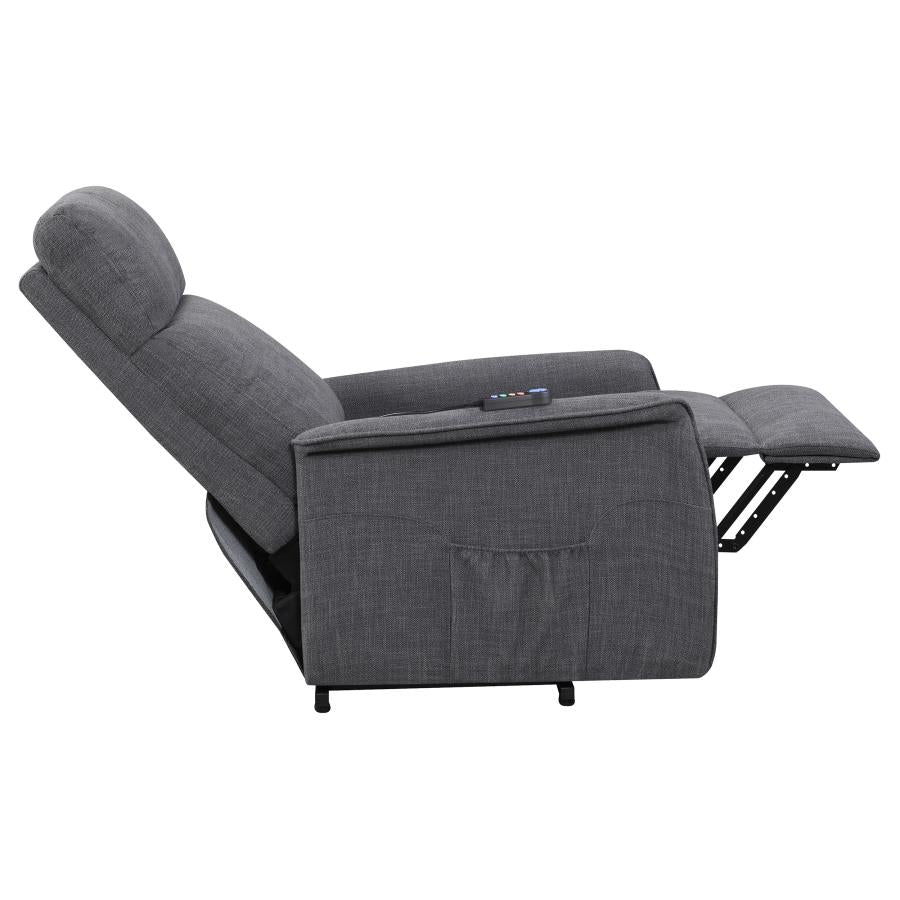 Herrera Grey Power Lift Massage Chair - furniture place usa