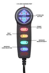 Herrera Grey Power Lift Massage Chair - furniture place usa