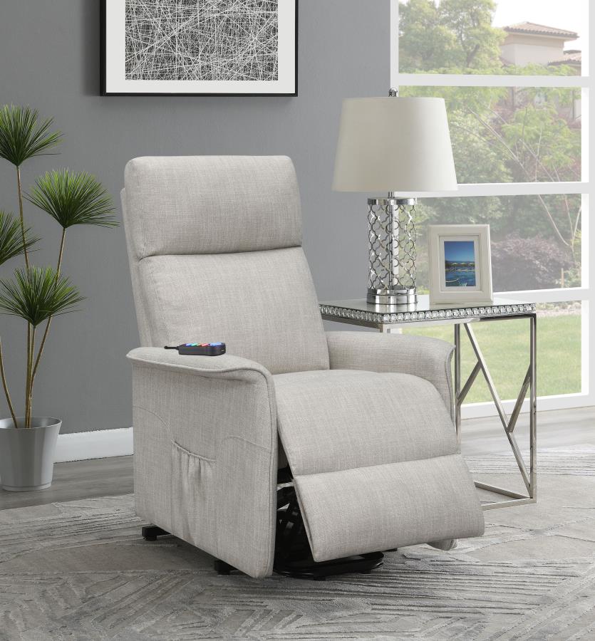 Herrera Beige Power Lift Massage Chair - furniture place usa