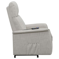 Herrera Beige Power Lift Massage Chair - furniture place usa