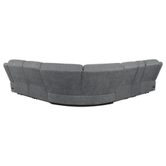 Bahrain Grey 6 Pc Power Sectional - furniture place usa