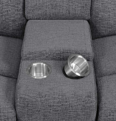 Bahrain Grey 6 Pc Power Sectional - furniture place usa