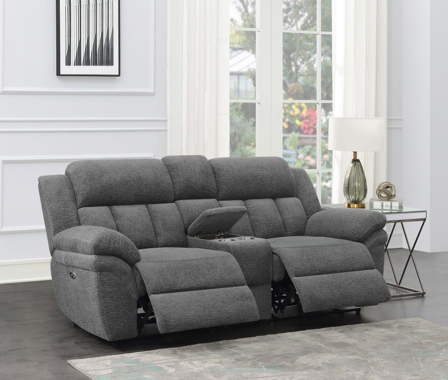 Bahrain Grey Power Loveseat - furniture place usa