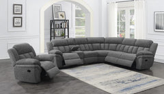 Bahrain Grey Glider Recliner - furniture place usa