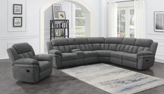Bahrain Grey Glider Recliner - furniture place usa