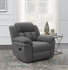 Bahrain Grey Glider Recliner - furniture place usa
