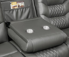 Flamenco Grey Power Sofa - furniture place usa