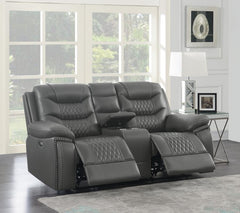 Flamenco Grey Power Loveseat - furniture place usa