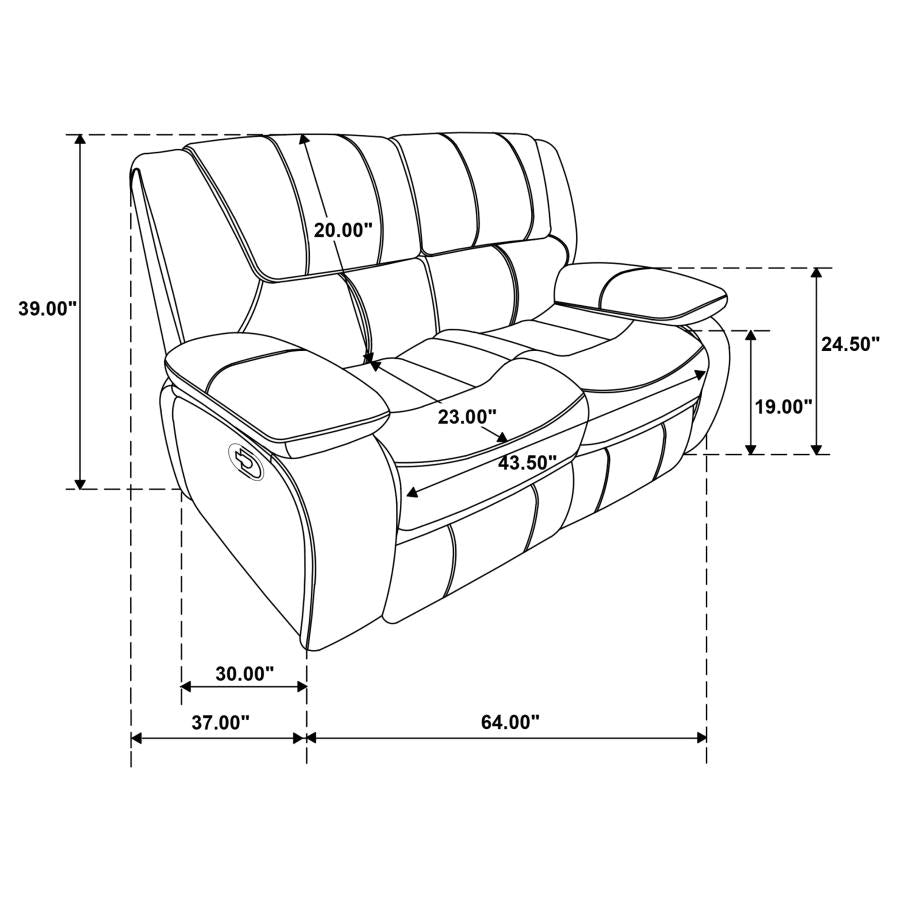 Camila Red Motion Loveseat - furniture place usa