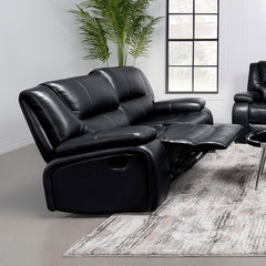 Black Motion Loveseat - furniture place usa