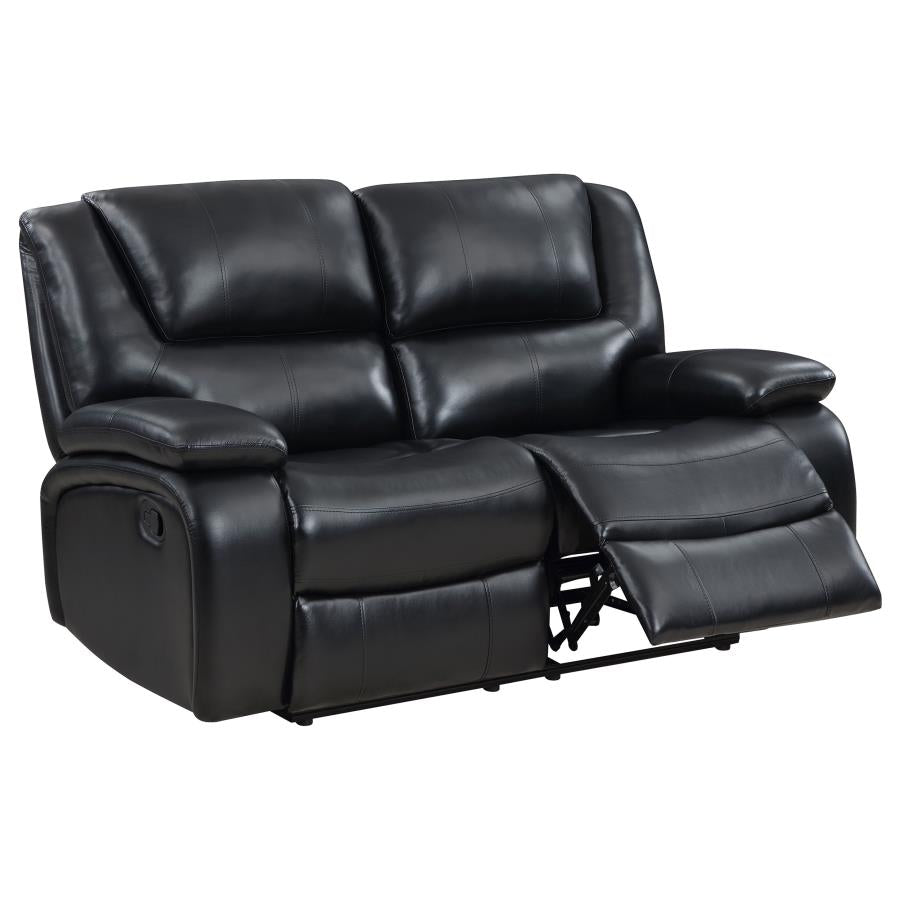 Black Motion Loveseat - furniture place usa
