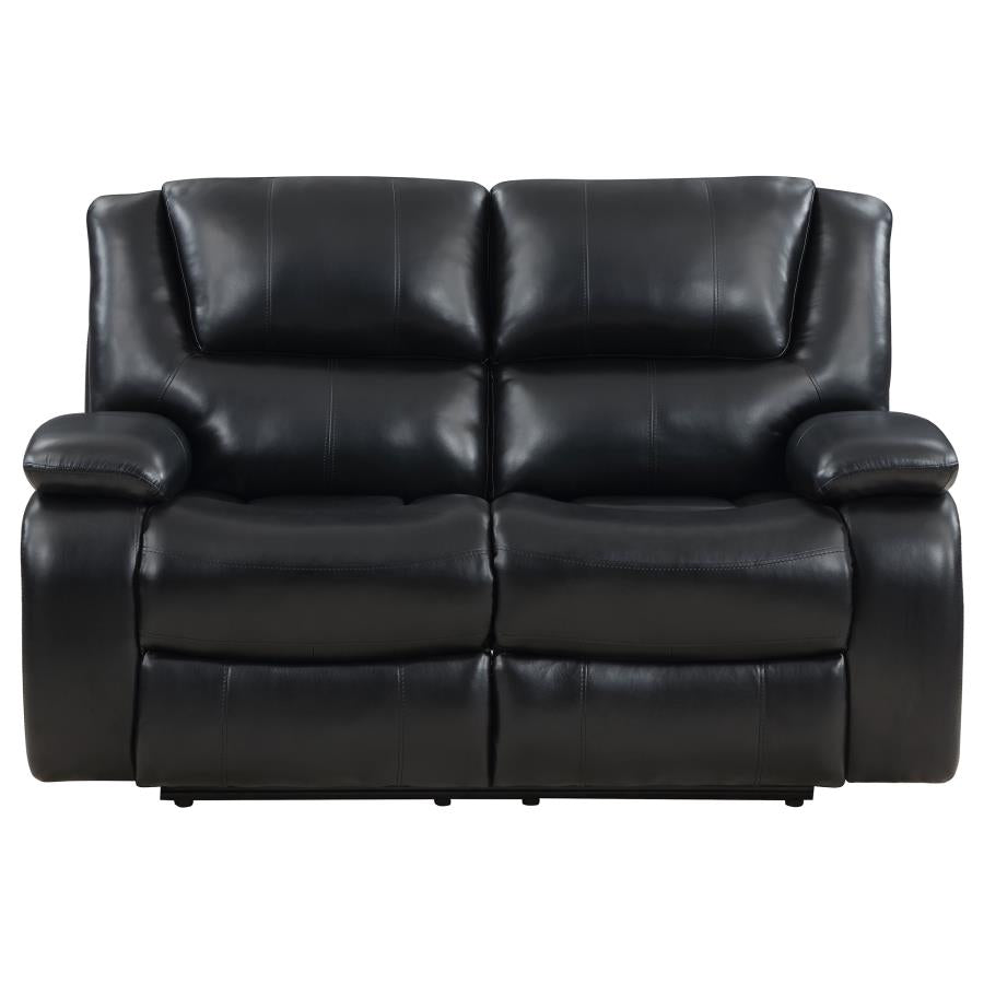 Black Motion Loveseat - furniture place usa