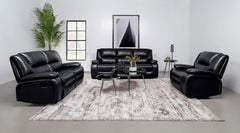 Black Motion Loveseat - furniture place usa