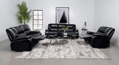 Black Motion Loveseat - furniture place usa